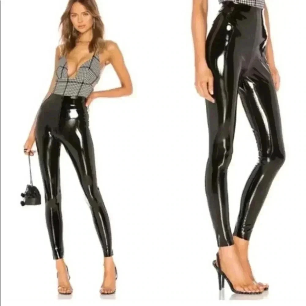 Commando Classic Patent Faux-Leather Firming Leggings